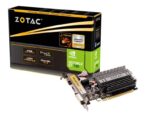 Zotac GeForce GT 730 4GB DDR3 Graphics Card - Single slot design, 4GB GDDR3 memory, supports DirectX 12 and OpenGL 4.4. Ideal for an affordable visual upgrade. Connects via DVI-D, HDMI, and VGA.