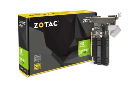 Zotac GeForce GT 710 2GB DDR3 Graphics Card - Single slot design, 2GB GDDR3 memory, supports DirectX 12 and OpenGL 4.5. Ideal for an affordable graphics upgrade. Connects via DVI-D, HDMI, and VGA.