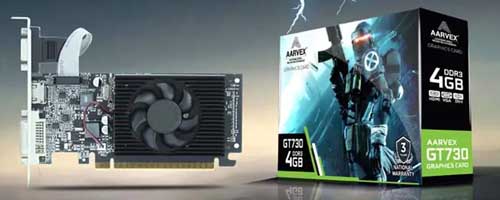 Aarvex Nvidia GeForce 730 4GB DDR3 Graphics Card