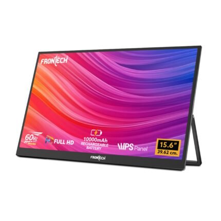 Frontech 15.6 inch Portable LED Monitor 60Hz 1920x1080 10000mAh Battery Mini HDMI Built-in Speaker IPS Panel 1 Year Warranty