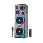 Frontech CRUX-169 Tower Speaker 260W BT 5.0/FM/AUX UHF Wireless Mic 1 Year Warranty (SW-0169)