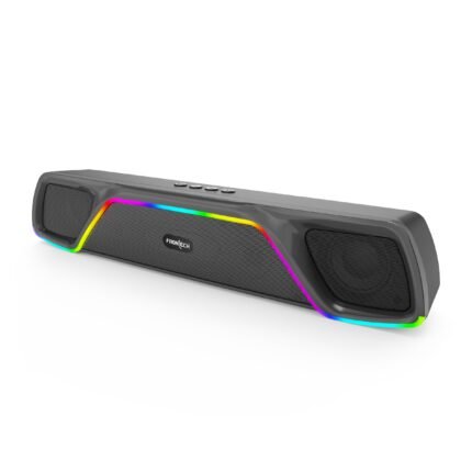 Frontech ECHOLITE-264 Mini Soundbar 25W Bluetooth Speaker RGB Lighting TWS 2000mAh Battery BT v5.3 USB/TF/AUX Type-C 1-Year Warranty (SW-0264)