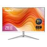 Frontech 27 inch Curved LED Monitor 75Hz 1920x1080 Wall Mountable Frameless HDMI & VGA 12ms Built-in Speakers Ultima Series 3 Years Warranty