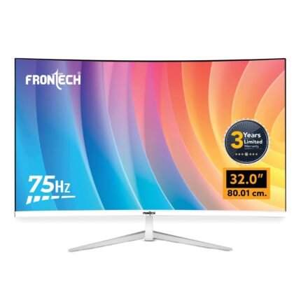 Frontech 32 inch Curved LED Monitor 75Hz 1920x1080 Wall Mountable Frameless HDMI & VGA 5ms Built-in Speakers Ultima Series 3 Years Warranty