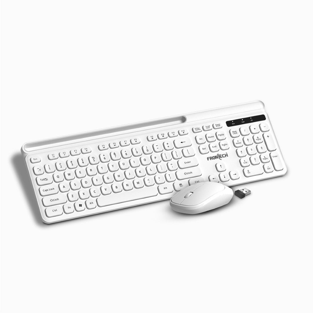 1_Large_68f18495-1adb-4257-86a5-f9fa82b5ba28.jpg Frontech Wireless Keyboard & Mouse Combo 104 Key Layout 2.4Ghz 1200 DPI 3 Button Wireless Mouse 1 Year Warranty - Image 1