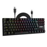 Frontech Wired Gaming RGB Backlight Keyboard 87 Key Layout USB Plug & Play 1.6m Cable Ergonomic 1 Year Warranty