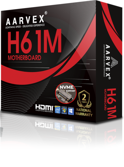 Aarvex Motherboard Intel H61M Chipset – Micro-ATX
