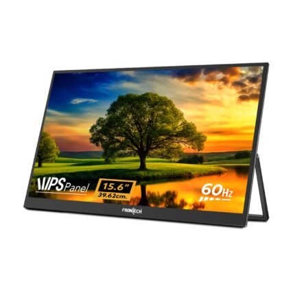 Frontech 15.6 inch Portable LED Monitor 60Hz 1920x1080 Mini HDMI USB-C Built-in Speakers IPS Panel 1 Year Warranty
