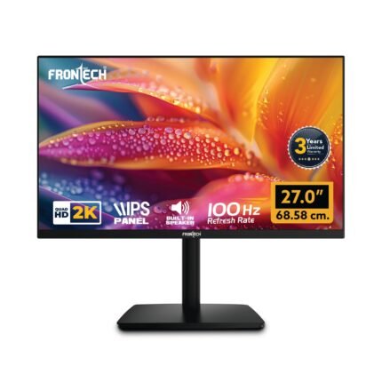 Frontech 27 inch Gaming Monitor 100Hz 2560x1440 Wall Mountable HDMI & DP 1ms Built-in Speaker 3 Years Warranty