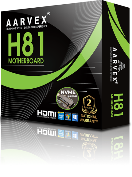 Aarvex Motherboard Intel H81M Chipset – Micro-ATX