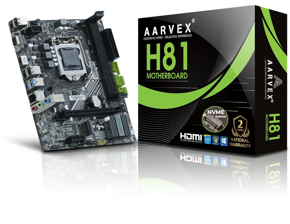 Aarvex H81M Intel LGA1150 Micro ATX Motherboard